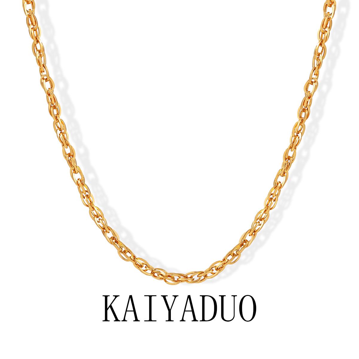 Korean Minimalist M Buckle Twist Chain: Women s Fashion Gold-Plated Titanium Clavicle Necklace
Korean Minimalist M Buckle Twist Chain: Women s Fashion Gold-Plated Titanium Clavicle Necklace