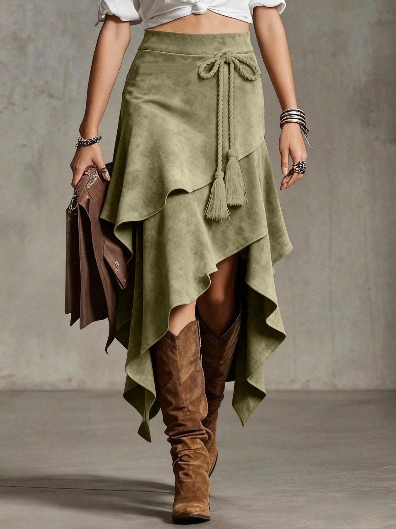 Retro European Irregular Western Suede Skirt, Solid Color, 2026 Collection M зелений
Retro European Irregular Western Suede Skirt, Solid Color, 2026 Collection M зелений