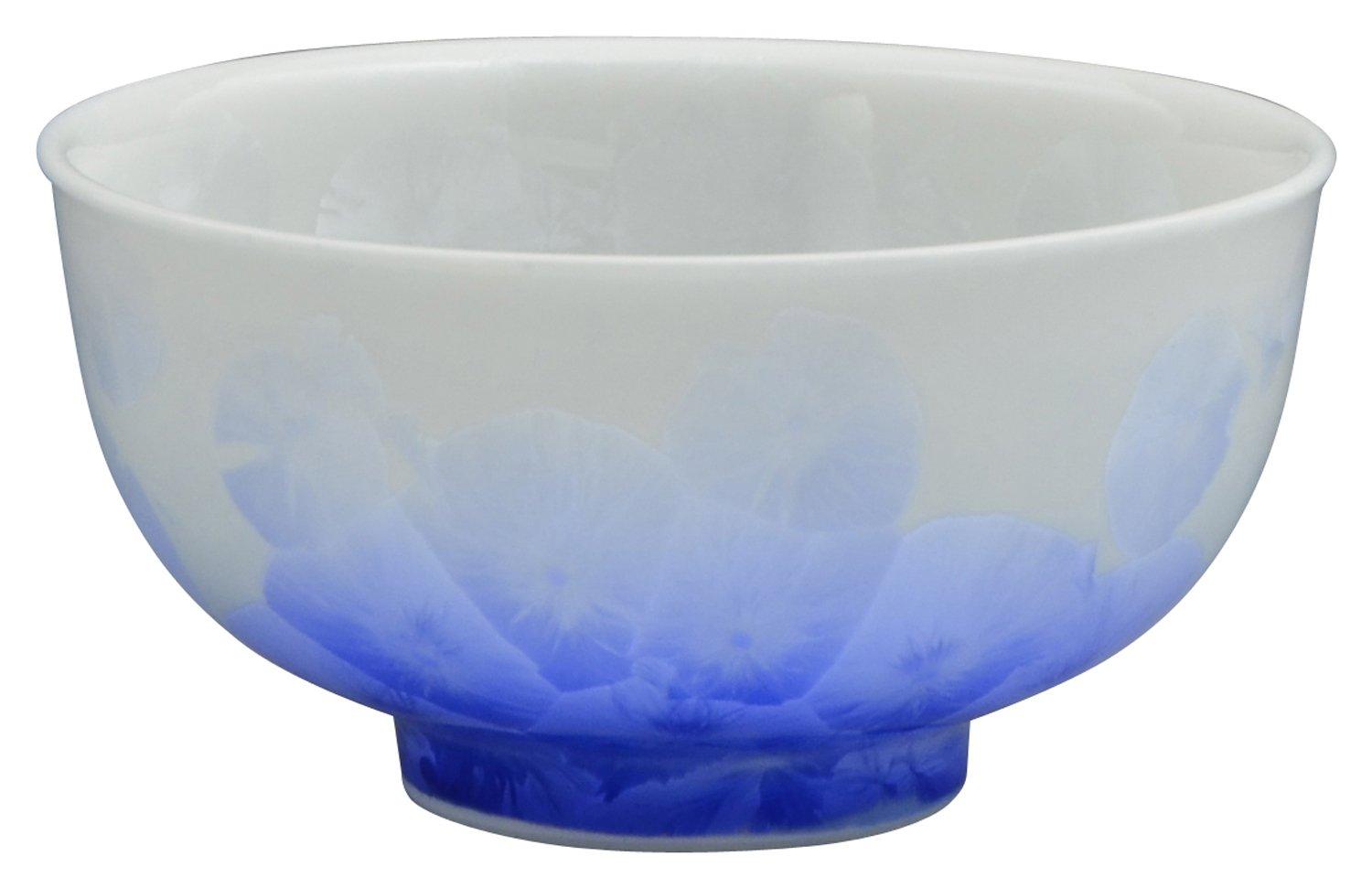 Kyoto Kiyomizu Touan large rice bowl with flower crystals with ware, ware, kiln, (white blue) KTA549-01
Kyoto Kiyomizu Touan large rice bowl with flower crystals with ware, ware, kiln, (white blue) KTA549-01