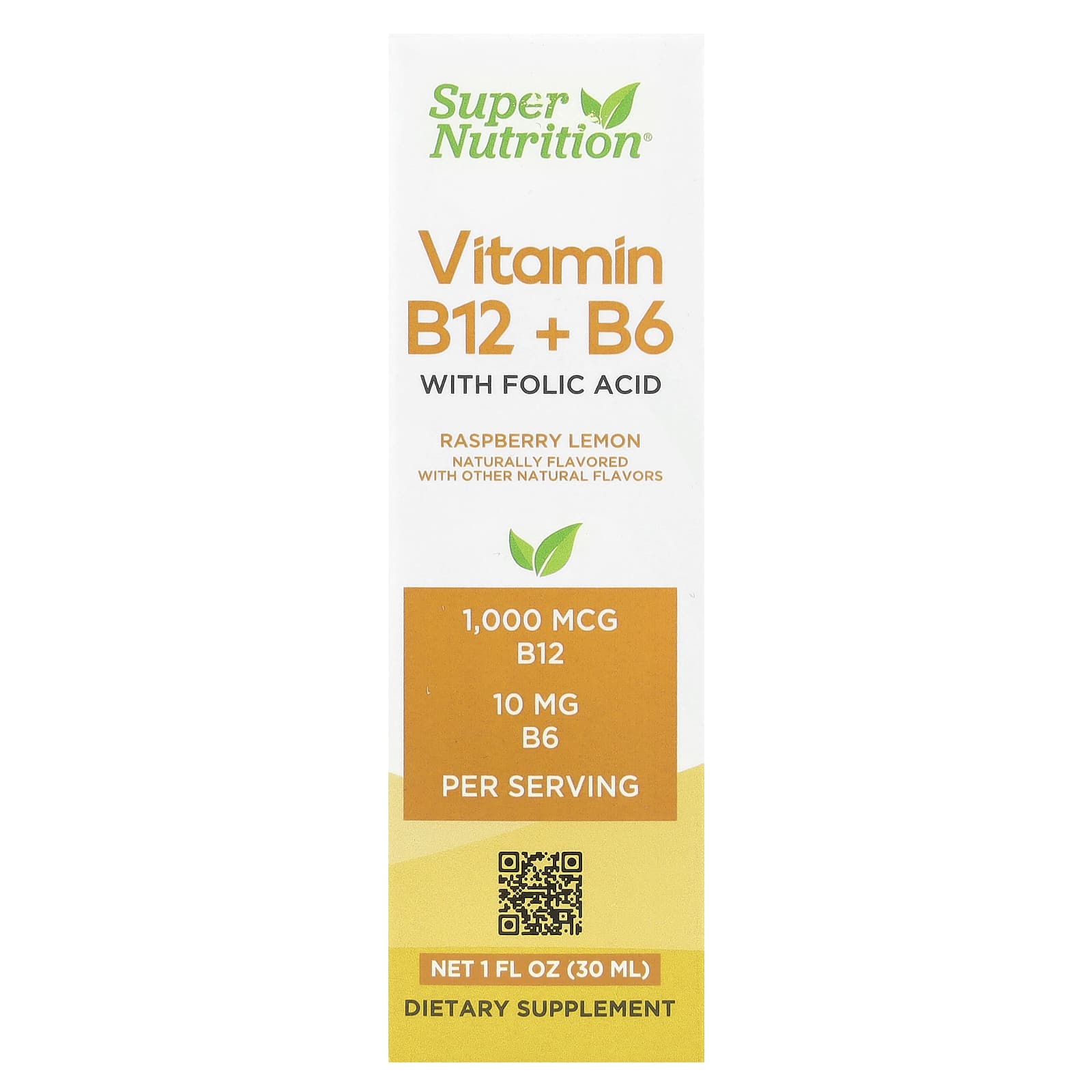 With Vitamin B12, Methylcobalamin, Vitamin B6, Folic Acid, Raspberry Lemon, 30 mL (1 Fl Oz)
With Vitamin B12, Methylcobalamin, Vitamin B6, Folic Acid, Raspberry Lemon, 30 mL (1 Fl Oz)