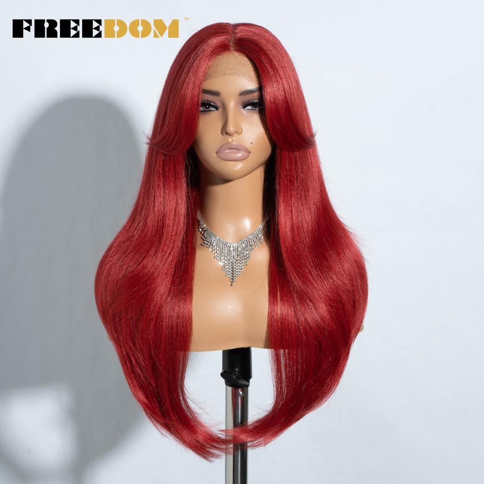 FREEDOM Straight Layered Synthetic Lace Front Wigs For Women 26 inch Wig With Bangs Ombre Brown Blonde Highlight Daily Party Wig (as the picture,26inches)
FREEDOM Straight Layered Synthetic Lace Front Wigs For Women 26 inch Wig With Bangs Ombre Brown Blonde Highlight Daily Party Wig (as the picture,26inches)