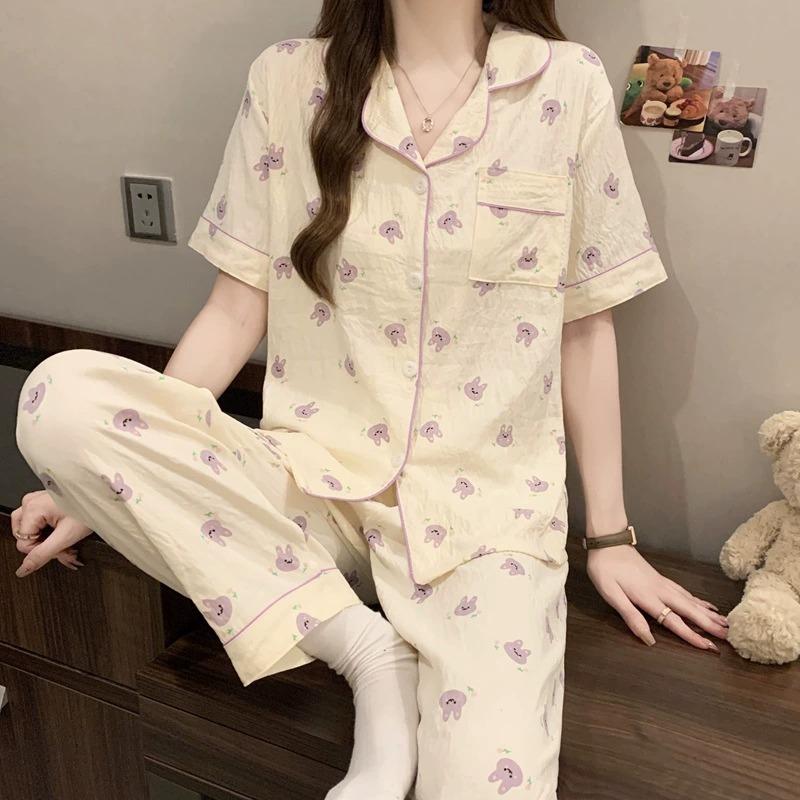 Short-sleeved Trousers, Summer Pajamas, Women s Cardigan, Casual Home Service 2-piece Suit S
Short-sleeved Trousers, Summer Pajamas, Women s Cardigan, Casual Home Service 2-piece Suit S