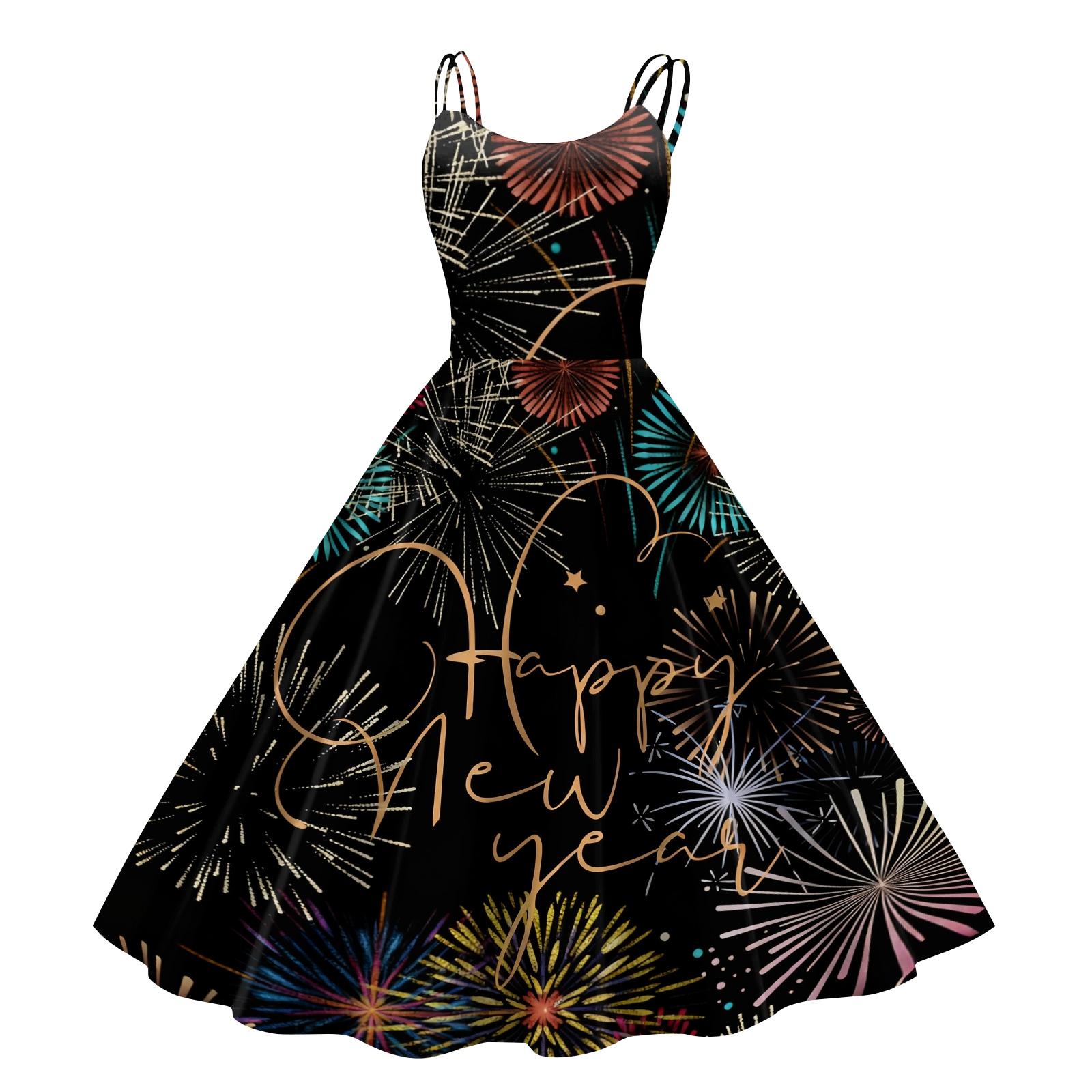 Женское повседневное модное миди-платье с круглым вырезом и новогодним принтом S жёлтый
Женское повседневное модное миди-платье с круглым вырезом и новогодним принтом S жёлтый