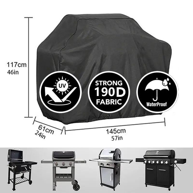 BBQ Gas Grill Cover UV Protective Durable Convenient Fits Weber Char-Broil Grill Furniture Cover Black
BBQ Gas Grill Cover UV Protective Durable Convenient Fits Weber Char-Broil Grill Furniture Cover Black