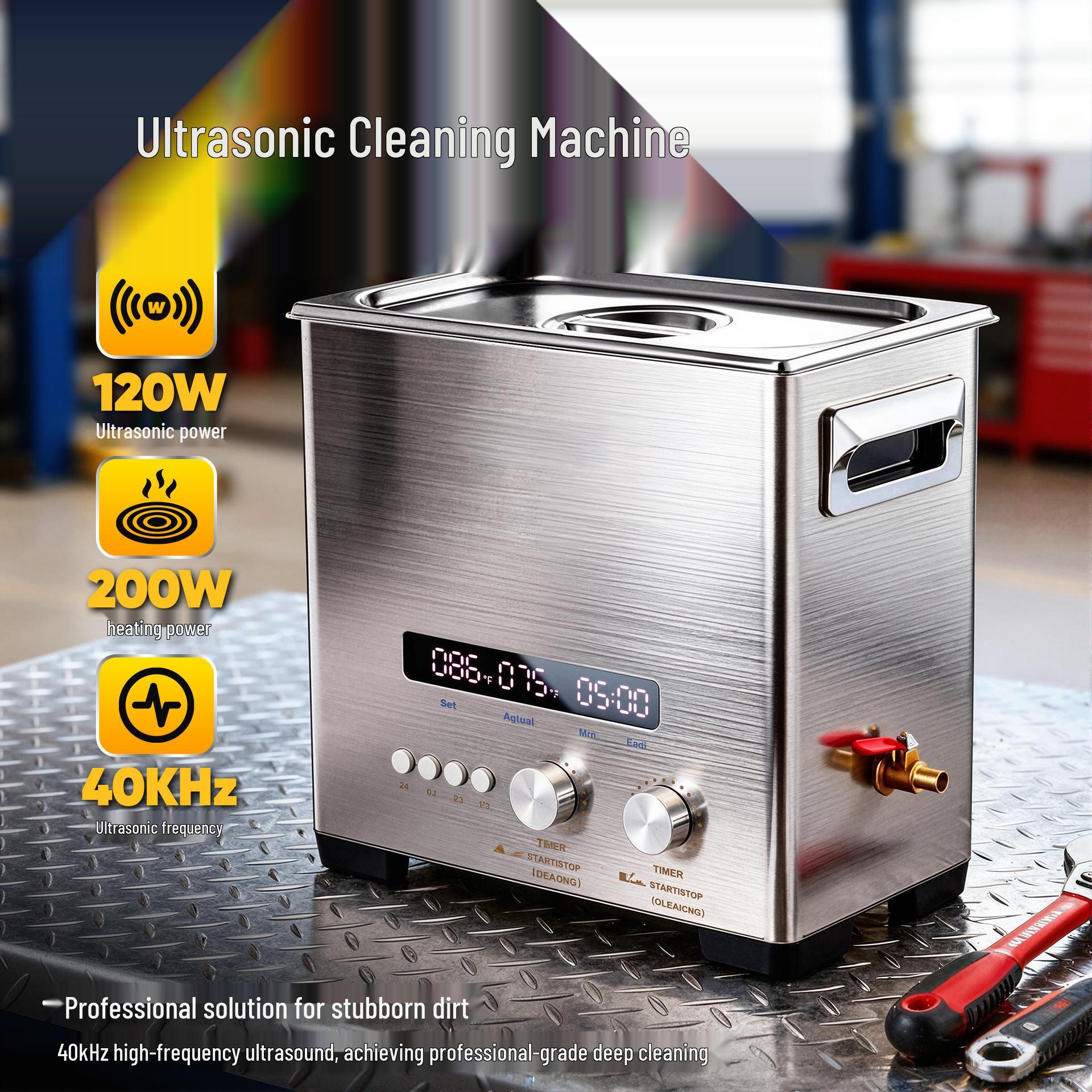 6L Ultrasonic Cleaner for Glasses, Watches, Jewelry & Machinery - 40KHz
6L Ultrasonic Cleaner for Glasses, Watches, Jewelry & Machinery - 40KHz
