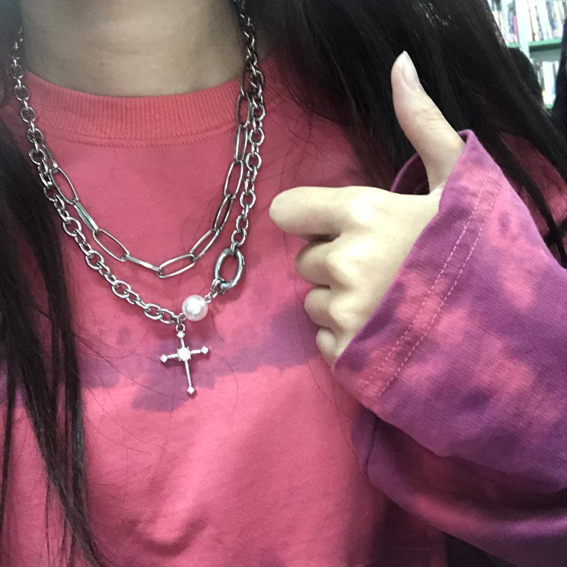California Street Metal Cross Zircon Millennium Punk Necklace Collarbone Chain for Men and Women 50CM белый
California Street Metal Cross Zircon Millennium Punk Necklace Collarbone Chain for Men and Women 50CM белый