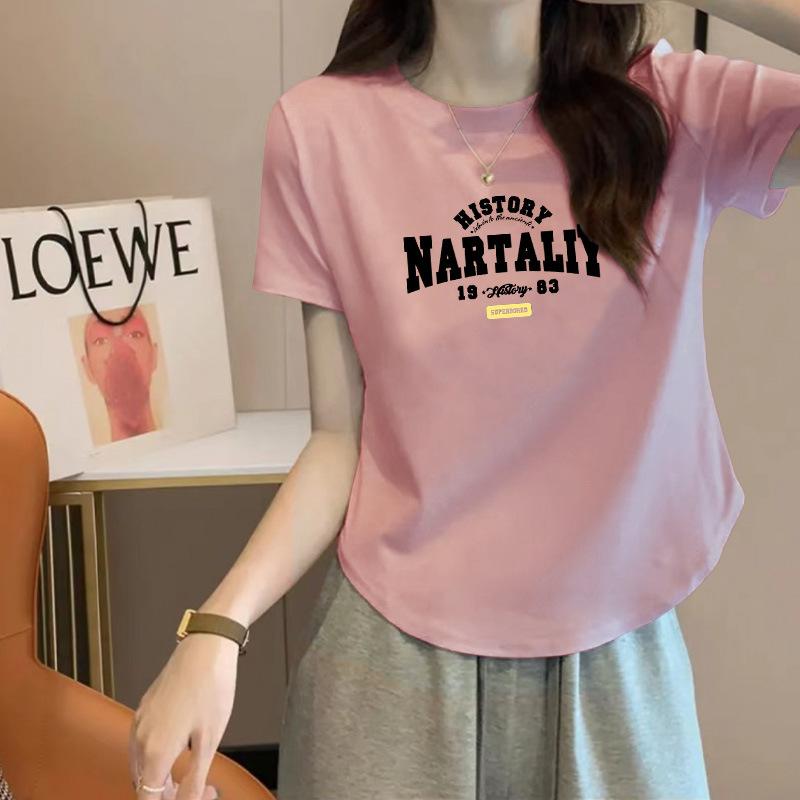 American shoulder pure cotton women s short-sleeved t-shirt women s 2025 summer new thin belly-covering curved hem top M
American shoulder pure cotton women s short-sleeved t-shirt women s 2025 summer new thin belly-covering curved hem top M
