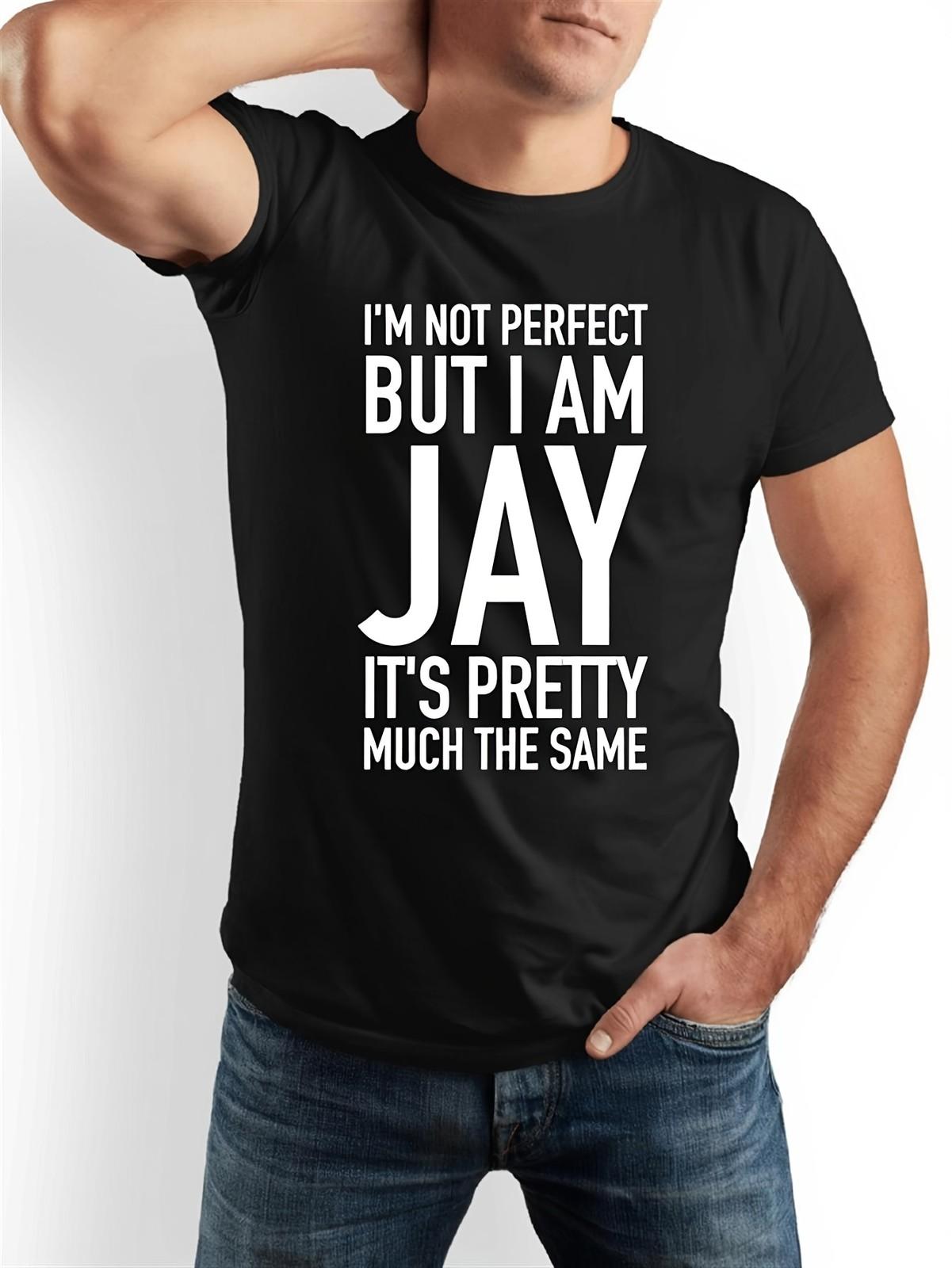 Men s & Women s I m Not Perfect But I Am Jay Slogan T-Shirt - Black with White 5XL різнокольоровий
Men s & Women s I m Not Perfect But I Am Jay Slogan T-Shirt - Black with White 5XL різнокольоровий