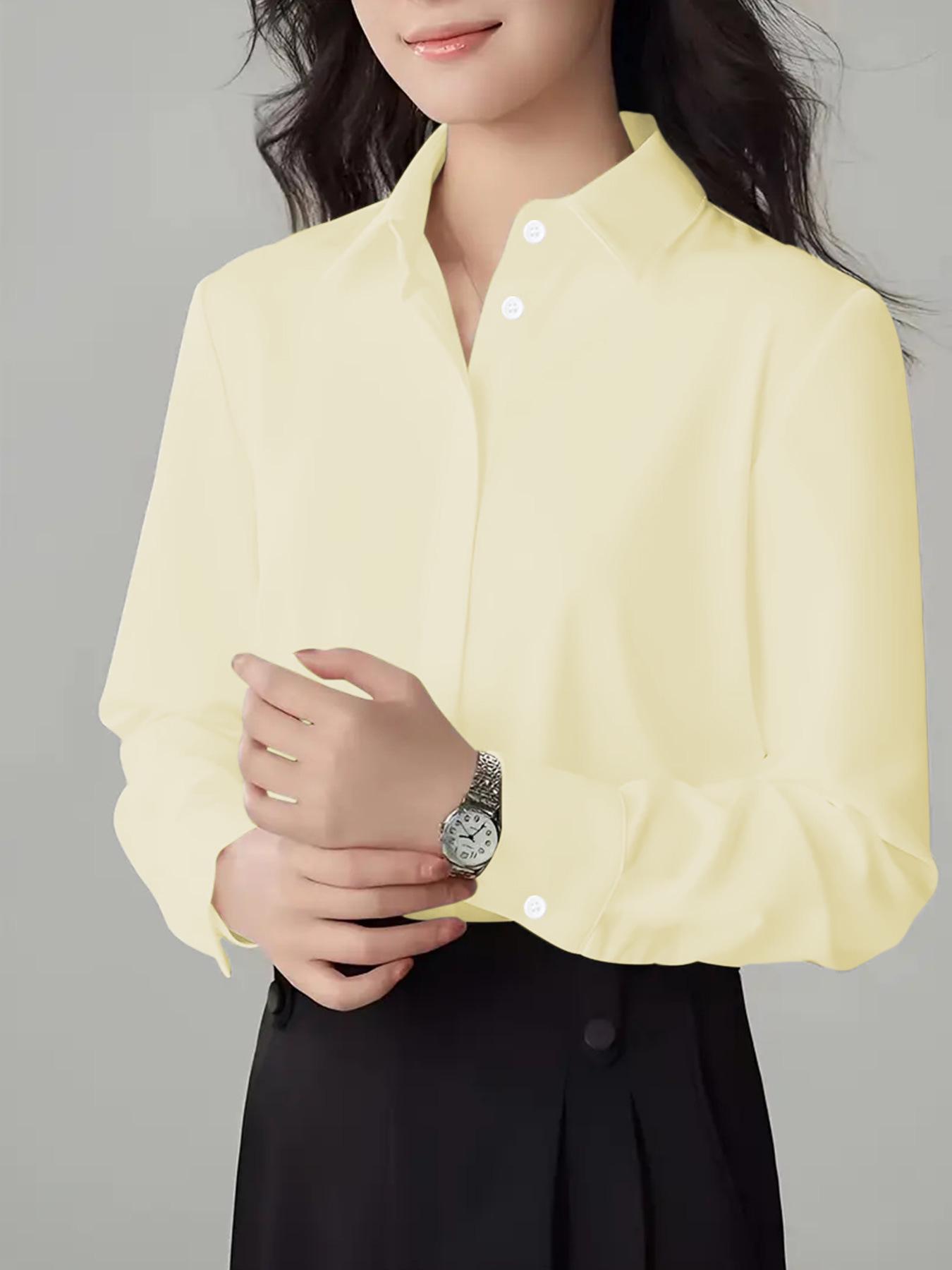 2026 European & American Women s Solid Color Lapel White Long Sleeve Shirt M
2026 European & American Women s Solid Color Lapel White Long Sleeve Shirt M
