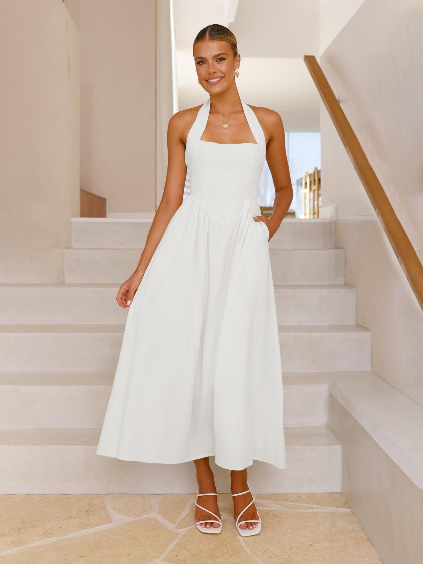 Elegant Square Neck Waist-Cinching Backless Dress - Women s Solid Color, 2025 New Style Large білий
Elegant Square Neck Waist-Cinching Backless Dress - Women s Solid Color, 2025 New Style Large білий
