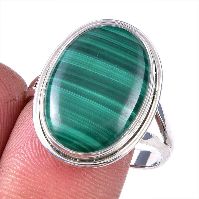 Ювелирное кольцо из чистого серебра 925 пробы с натуральным малахитом, размер 10,5 b1f60
Ювелирное кольцо из чистого серебра 925 пробы с натуральным малахитом, размер 10,5 b1f60