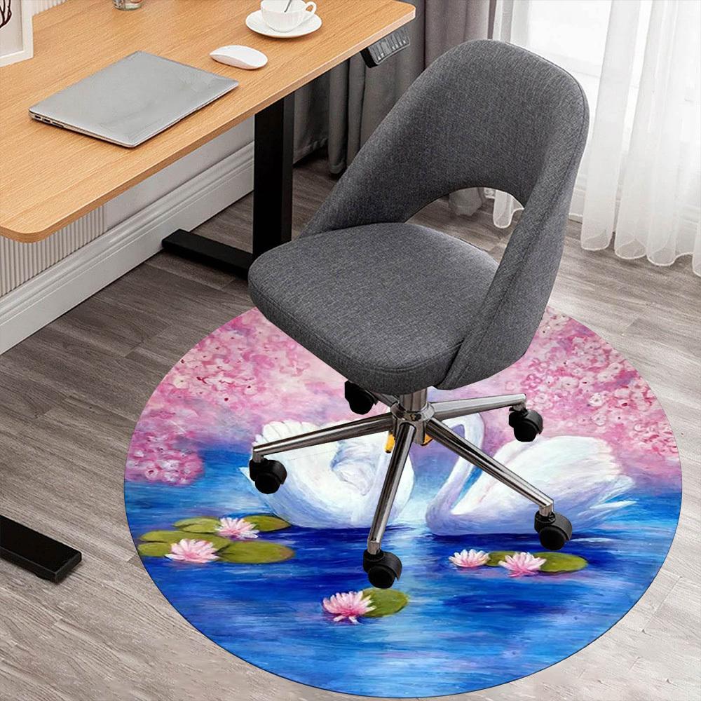 1pc Swans Lake Round Chair mat office Area Rug - Non-Slip, Floor Mat for Office, Bedroom, Ideal home decor gift c0112089 80cm
1pc Swans Lake Round Chair mat office Area Rug - Non-Slip, Floor Mat for Office, Bedroom, Ideal home decor gift c0112089 80cm