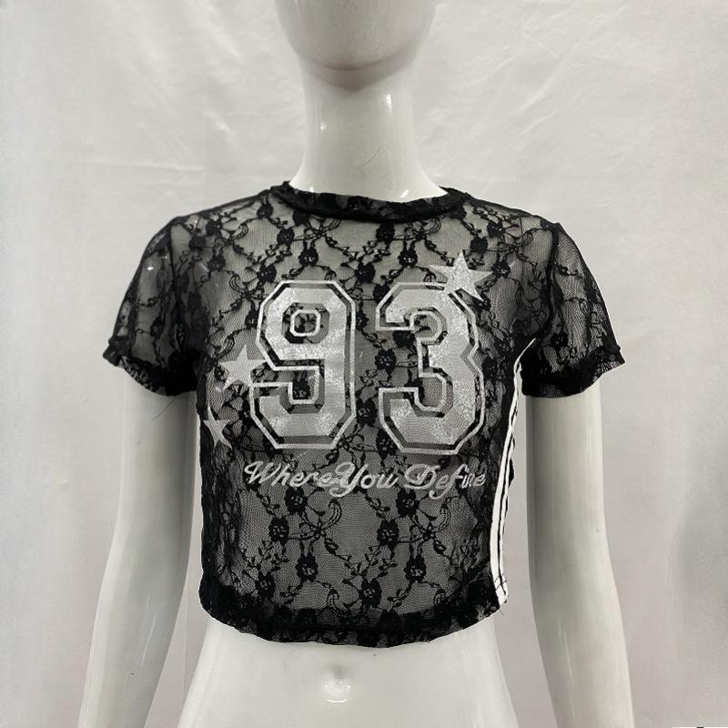 Summer Pure Desire Spicy Girl Lace Splicing Hollow Slimming Top L
Summer Pure Desire Spicy Girl Lace Splicing Hollow Slimming Top L