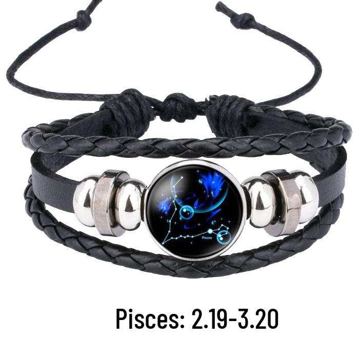 12 Constellation Multi-layer Braided Leather Couple Bracelet, Fashionable Stackable Ornament
12 Constellation Multi-layer Braided Leather Couple Bracelet, Fashionable Stackable Ornament