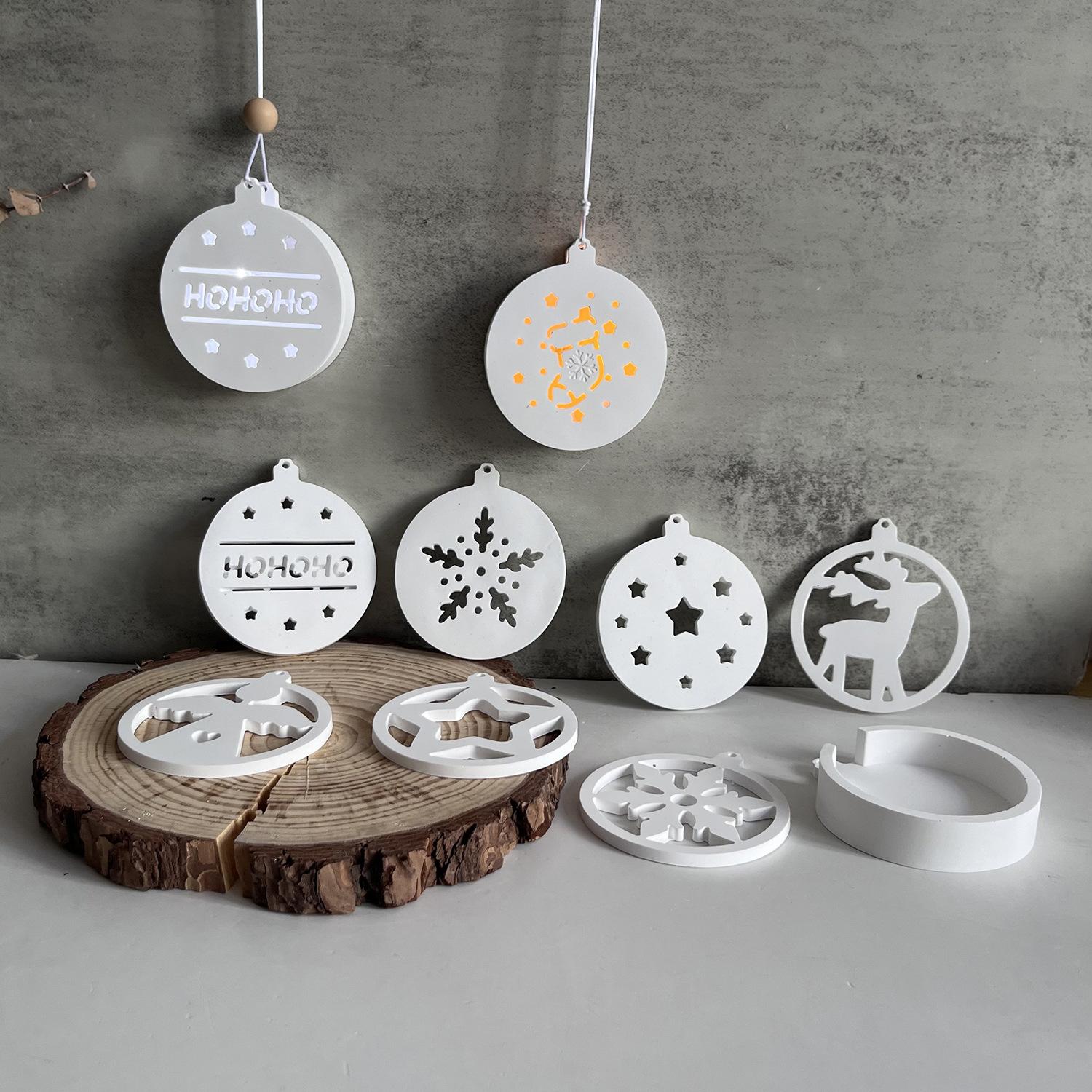 Christmas Decoration Pendant Silicone Mold Round Circle Bow Snowflake Elk Christmas Tree Casting Molds Hanging Tag Handmade Gift
Christmas Decoration Pendant Silicone Mold Round Circle Bow Snowflake Elk Christmas Tree Casting Molds Hanging Tag Handmade Gift