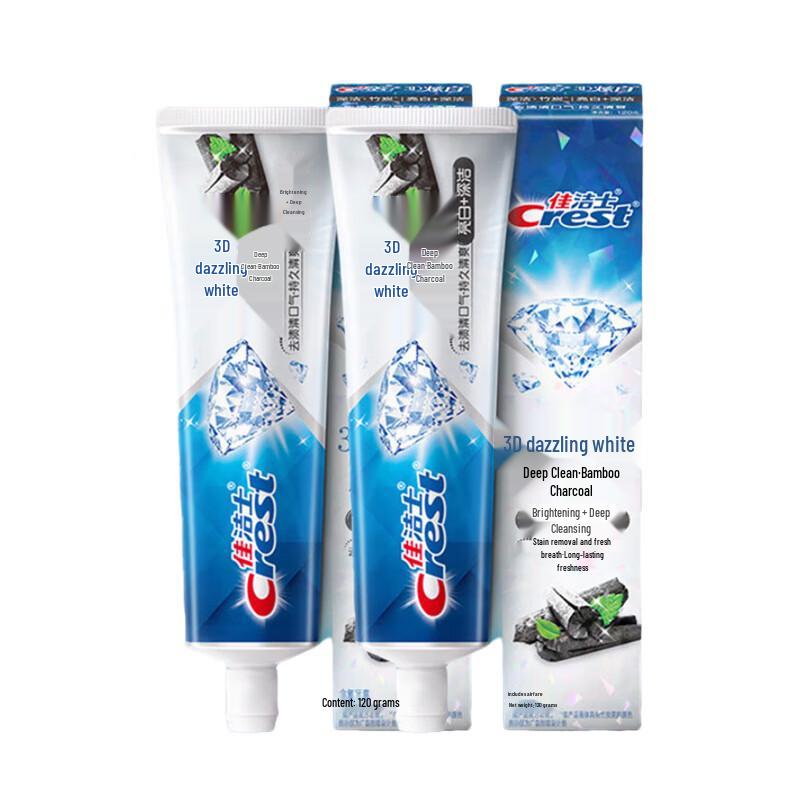Crest 3D White Bamboo Charcoal Toothpaste (2x120g)
Crest 3D White Bamboo Charcoal Toothpaste (2x120g)