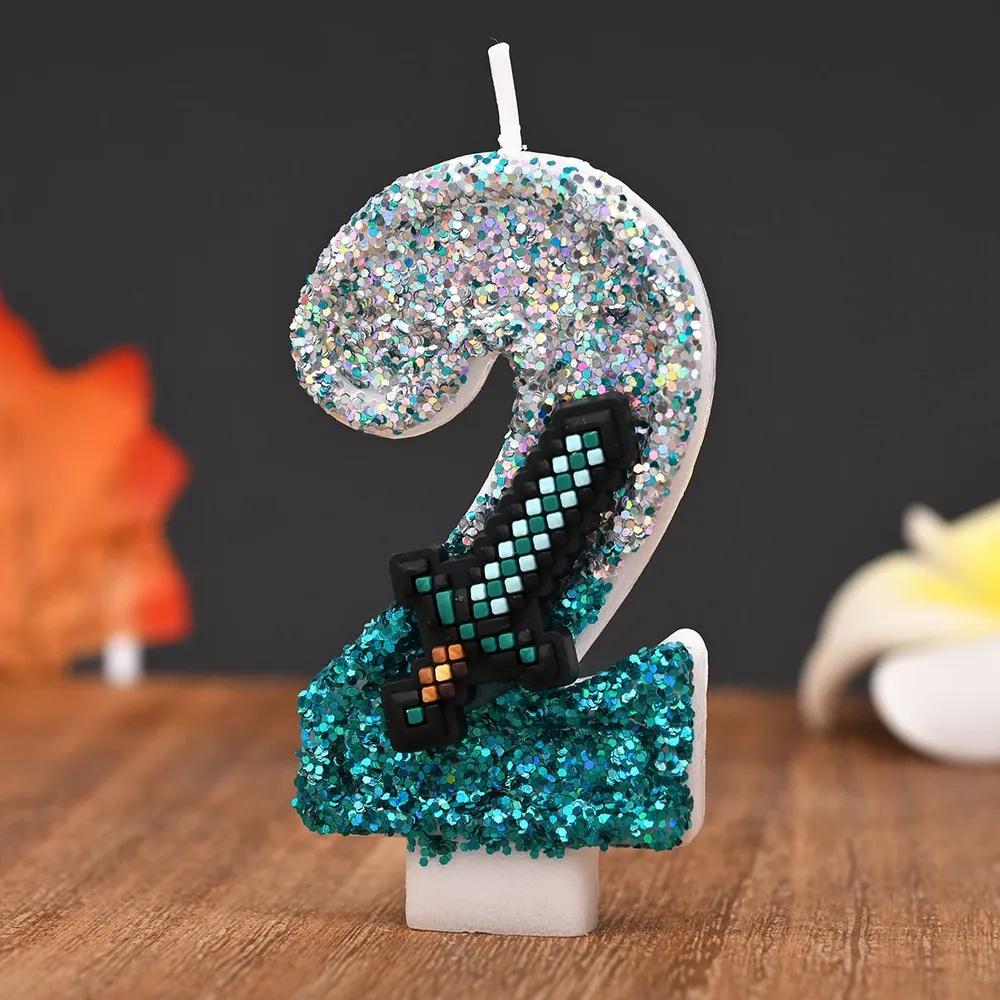 Cartoon Number Candle Set 0-9 with Gemstone Sword Design for Birthday Cake Decoration and Party Supplies One Size
Cartoon Number Candle Set 0-9 with Gemstone Sword Design for Birthday Cake Decoration and Party Supplies One Size