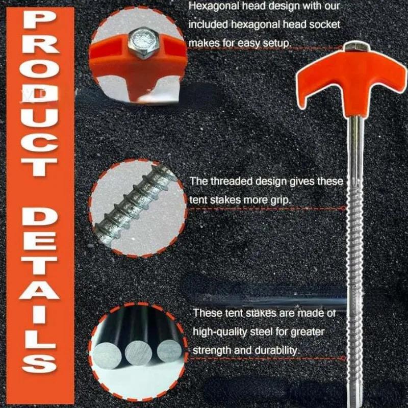New 8Pcs Hexagonal Spiral Ground Nail Tent Canopy Cloth Drilling Fixing Nail Camping Iron Spiral Nail 8mm Nail Fluorescent Nail
New 8Pcs Hexagonal Spiral Ground Nail Tent Canopy Cloth Drilling Fixing Nail Camping Iron Spiral Nail 8mm Nail Fluorescent Nail