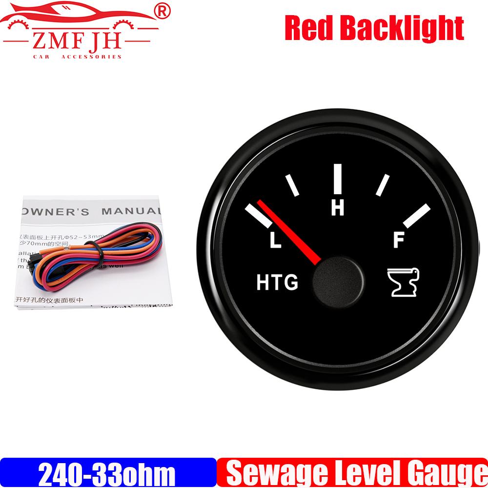 ZMFJH Red Backlight 2 52MM Holding Tank Gauge 0-190ohm,240-33ohm Waste Level Gauge Sewage Level Meter for Marine Boat Yacht HTG 240-33ohm BB
ZMFJH Red Backlight 2 52MM Holding Tank Gauge 0-190ohm,240-33ohm Waste Level Gauge Sewage Level Meter for Marine Boat Yacht HTG 240-33ohm BB