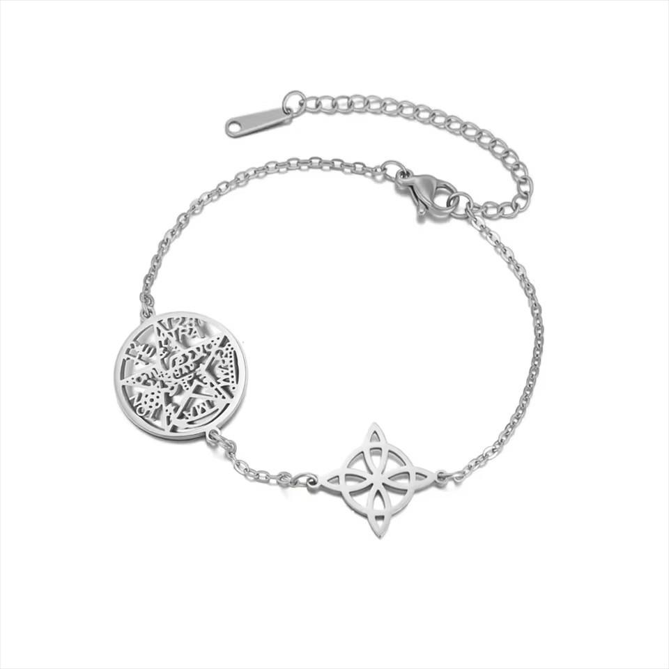 Vintage Triple Protection Bracelet Adjustable Witch Knot And Pentagram Design
Vintage Triple Protection Bracelet Adjustable Witch Knot And Pentagram Design