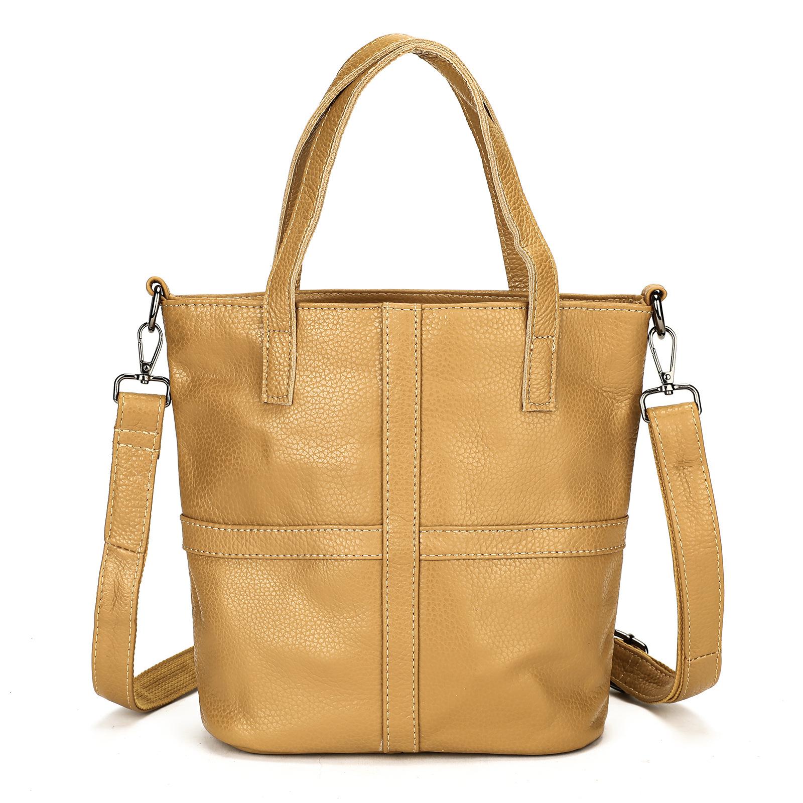 100% натуральная кожаная сумка-тоут для женщин, элегантная коричневая повседневная сумка-ведро большой вместимости, через плечо, черный кошелек коричневый
100% натуральная кожаная сумка-тоут для женщин, элегантная коричневая повседневная сумка-ведро большой вместимости, через плечо, черный кошелек коричневый