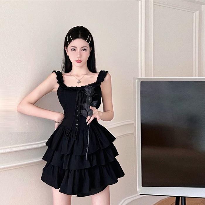Женское черное платье на бретелях с оборками 2024 - Летнее сексуальное платье в стиле торт L
Женское черное платье на бретелях с оборками 2024 - Летнее сексуальное платье в стиле торт L