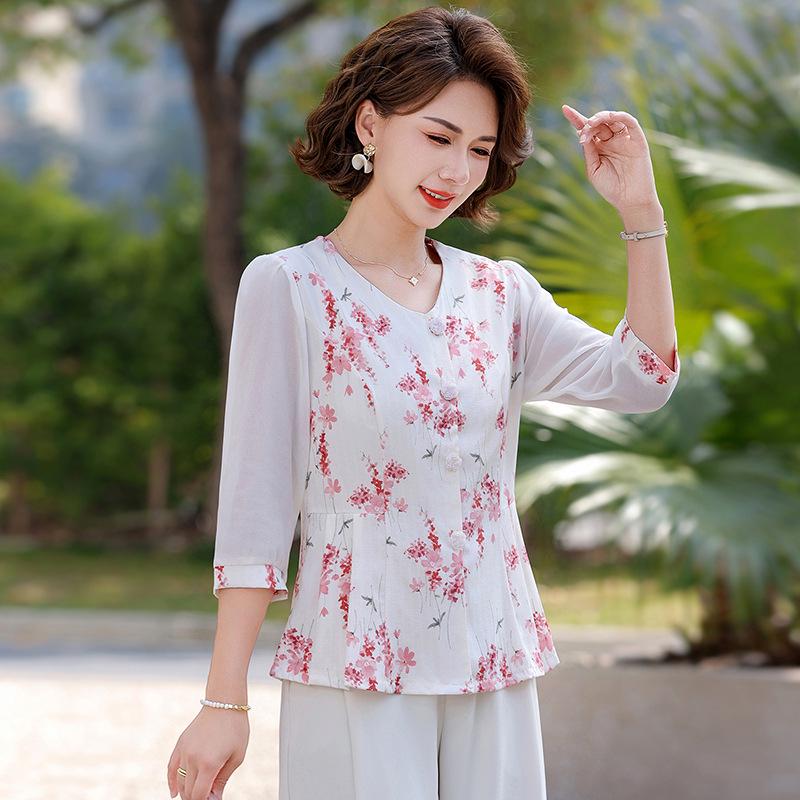 2026 Summer Floral Print Top for Moms: Stylish, Elegant T-Shirt for Middle-aged and Elderly Women – Loose Fit, Belly Concealing 5XL (recommended for 75-82.5 kg) червоний
2026 Summer Floral Print Top for Moms: Stylish, Elegant T-Shirt for Middle-aged and Elderly Women – Loose Fit, Belly Concealing 5XL (recommended for 75-82.5 kg) червоний