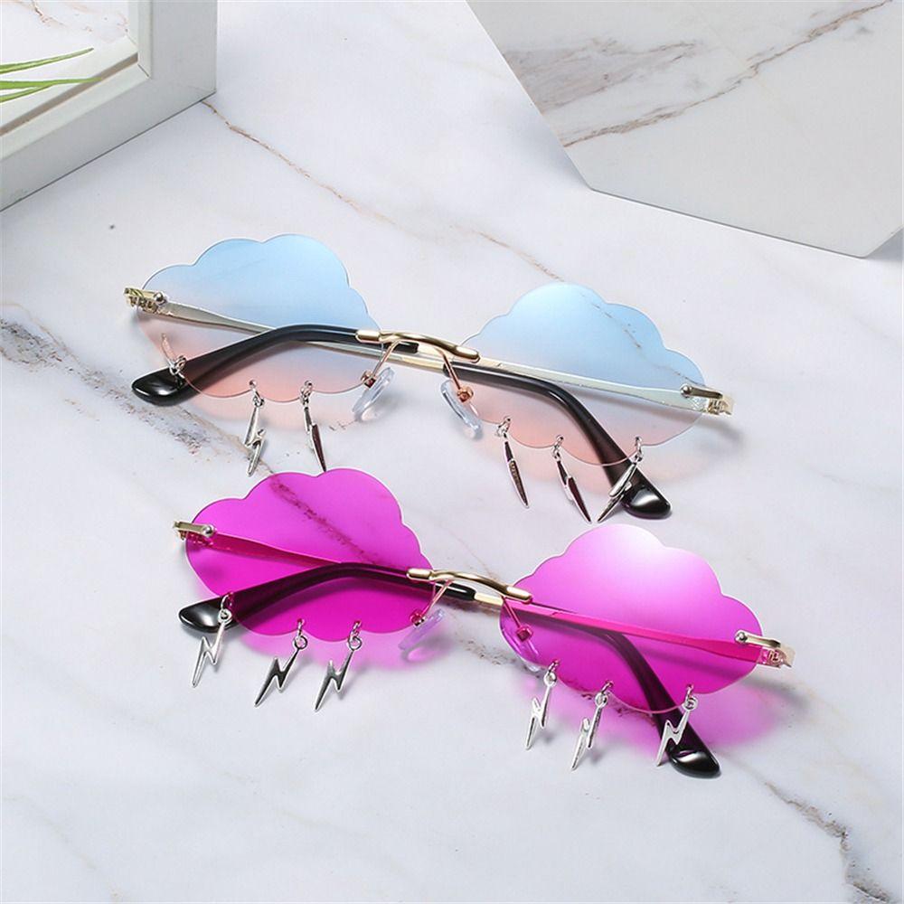 Disco Glasses Rimless Sunglasses Clouds Lightning Sunglasses 90s Sun Glasses Sunglasses for Women Red
Disco Glasses Rimless Sunglasses Clouds Lightning Sunglasses 90s Sun Glasses Sunglasses for Women Red