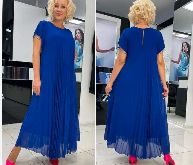 Елегантна модна плісирована сітчаста сукня 2024 - Повсякденна, струнка та трендова 3XL синій
Елегантна модна плісирована сітчаста сукня 2024 - Повсякденна, струнка та трендова 3XL синій