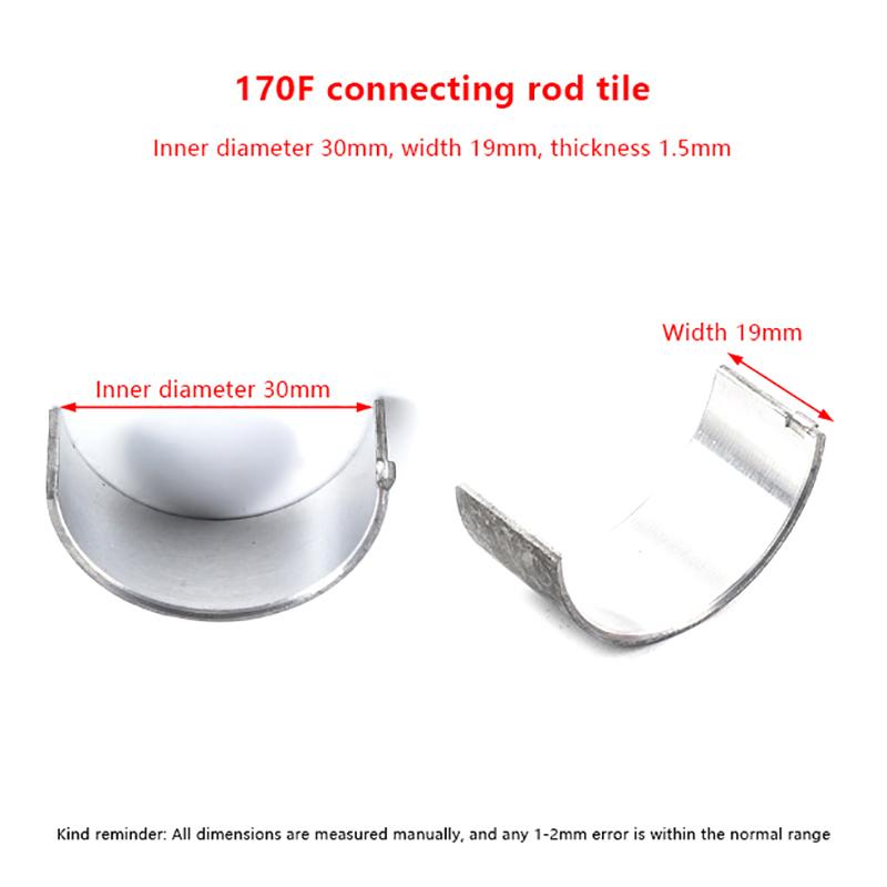170F 173F 178F 186Fa 188F 192F 1100F Шатунний вкладиш Запчастини дизельного двигуна з повітряним охолодженням Малий підшипник
170F 173F 178F 186Fa 188F 192F 1100F Шатунний вкладиш Запчастини дизельного двигуна з повітряним охолодженням Малий підшипник