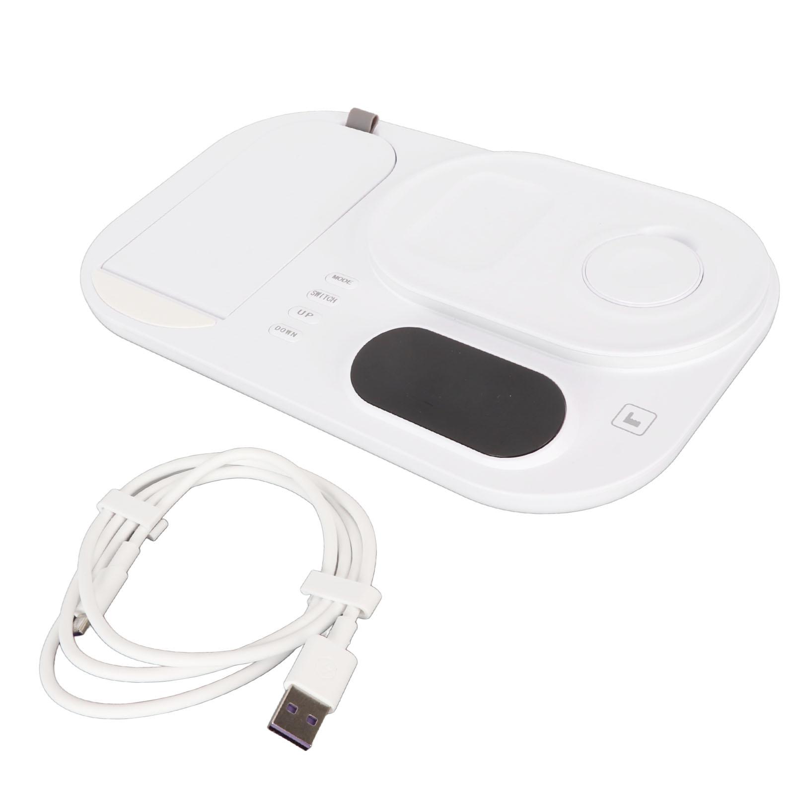 Wireless Charging Station with Digital Clock Night Light Wireless Charger Stand for IOS Earbuds3 2
Wireless Charging Station with Digital Clock Night Light Wireless Charger Stand for IOS Earbuds3 2