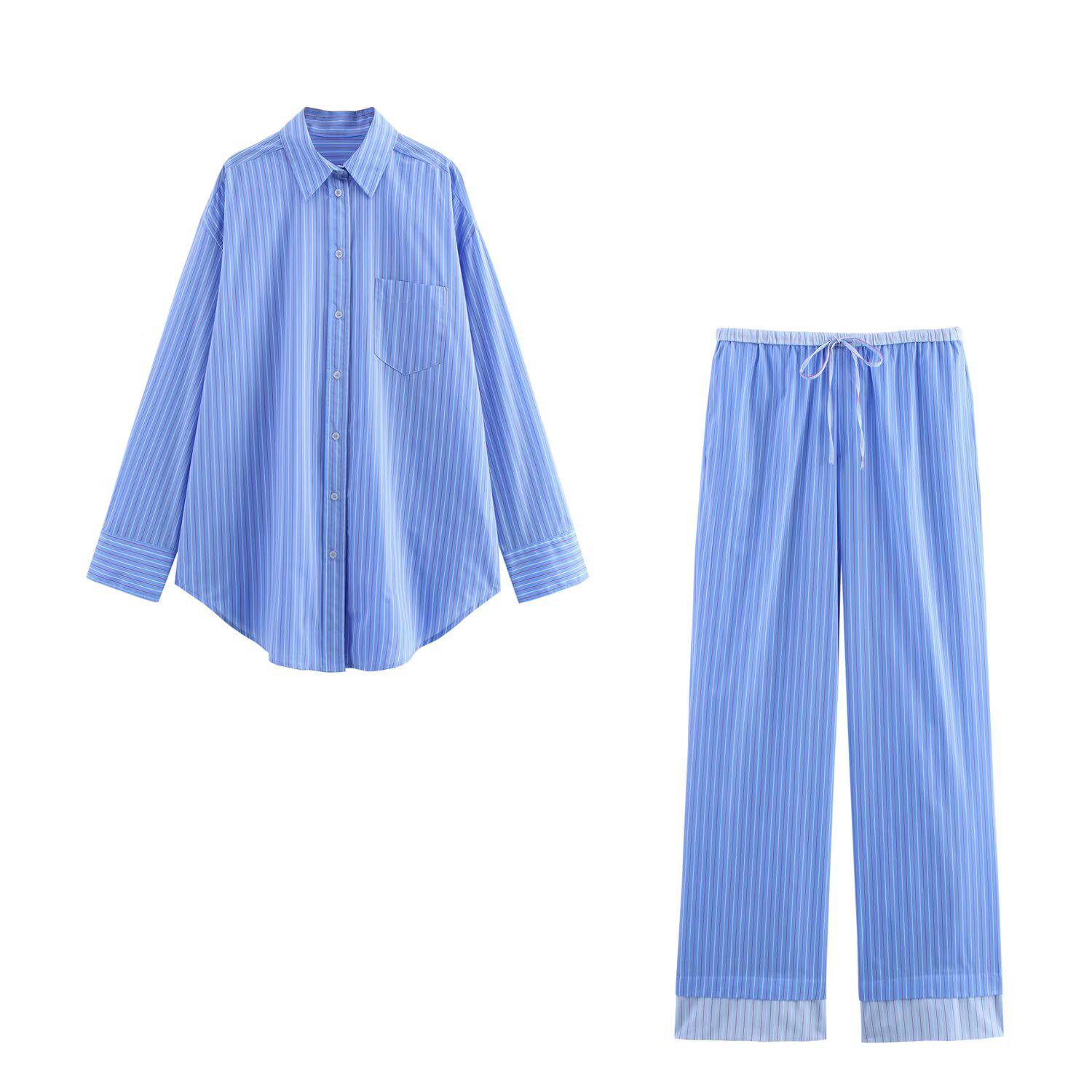 2025 Весна Європейський та Американський Жіночий Смугастий Вільний Комплект Сорочки та Штанів XS
2025 Весна Європейський та Американський Жіночий Смугастий Вільний Комплект Сорочки та Штанів XS