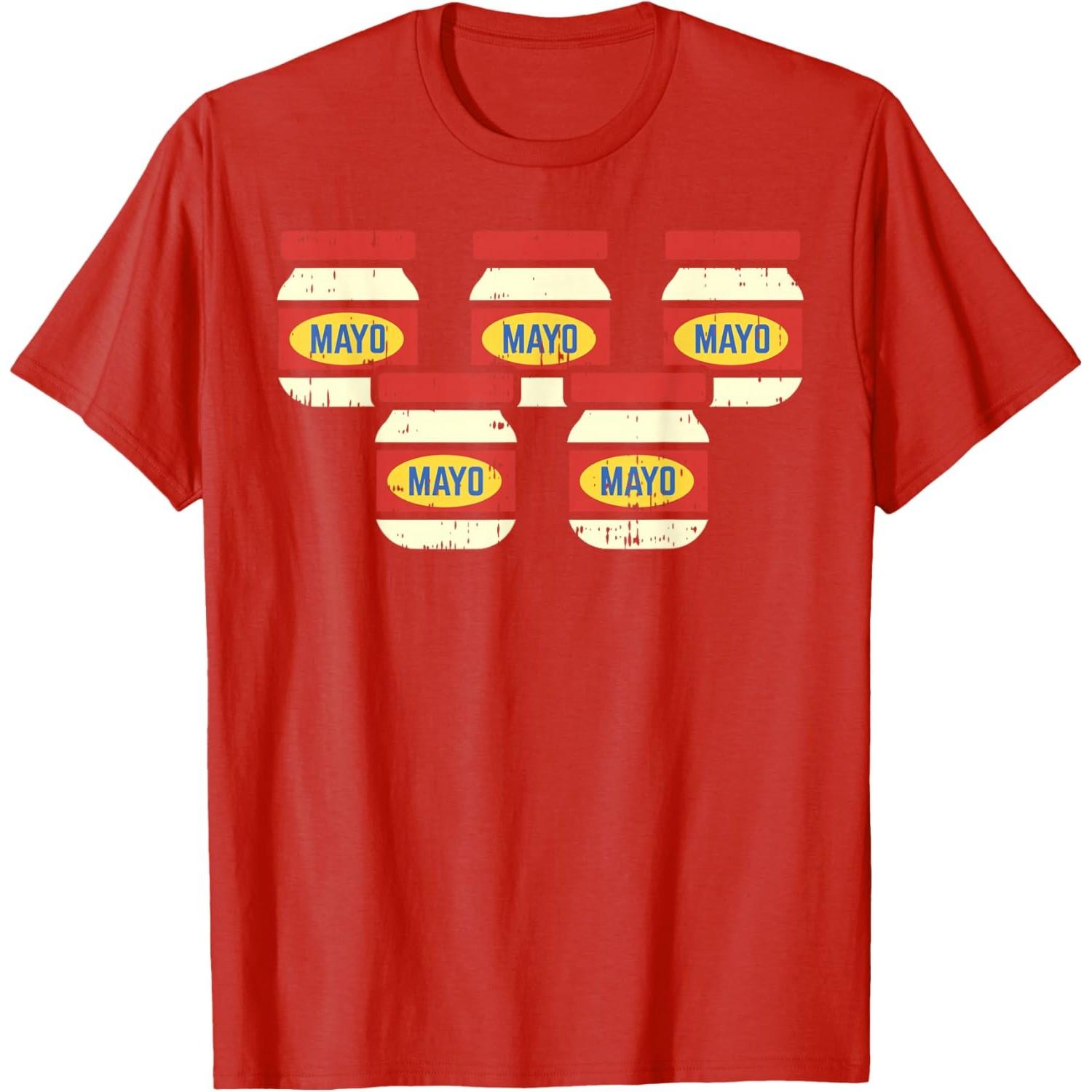 Funny Mayo Jar Five Pack Distressed Graphic Tee Retro Foodie TShirt Casual Cotton S
Funny Mayo Jar Five Pack Distressed Graphic Tee Retro Foodie TShirt Casual Cotton S