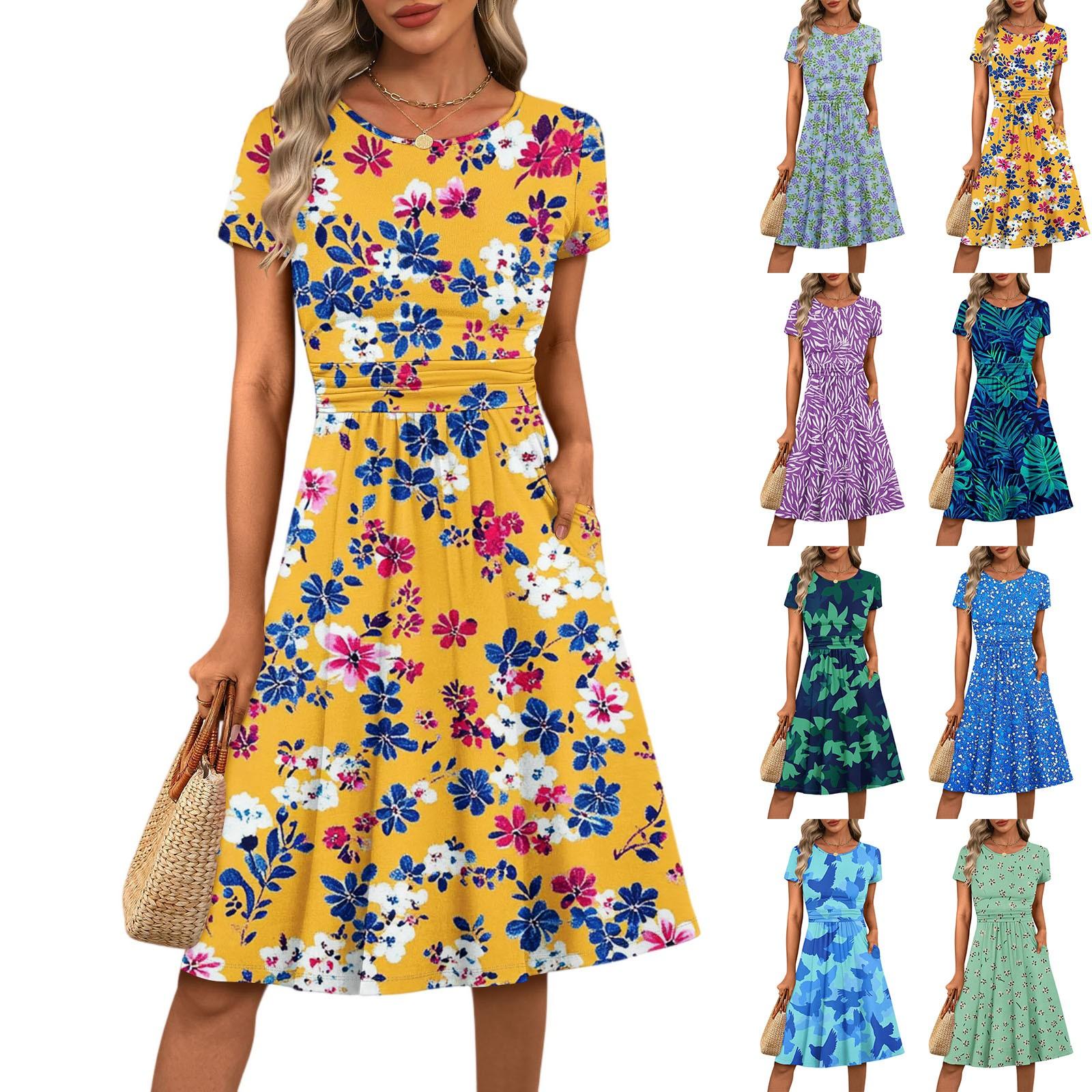 Women s Casual Fashion Round Neck Pleated Short Sleeve Floral Print A-Line Midi Dress XXL фіолетовий
Women s Casual Fashion Round Neck Pleated Short Sleeve Floral Print A-Line Midi Dress XXL фіолетовий