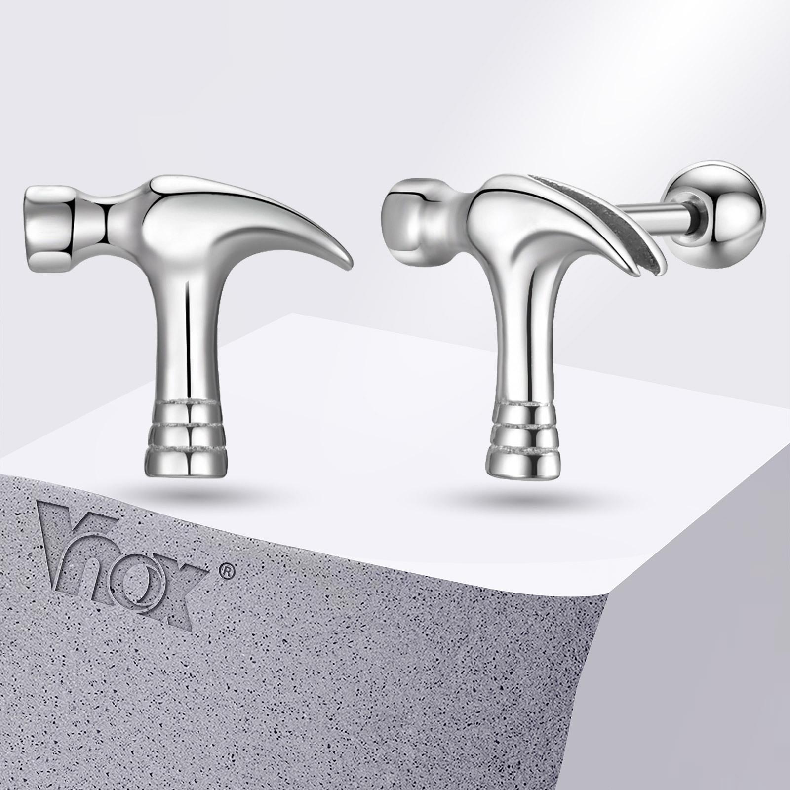 Vnox Small Hammer Stud Earrings for Men Women, Never Fade Stainless Steel Anti Allergy Piercing Ear Jewelry, Punk Earrings
Vnox Small Hammer Stud Earrings for Men Women, Never Fade Stainless Steel Anti Allergy Piercing Ear Jewelry, Punk Earrings