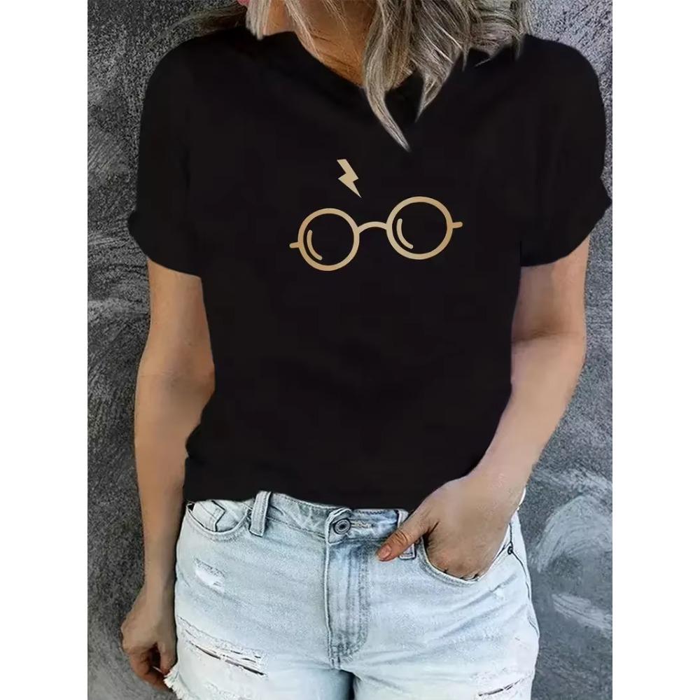Glasses Print T-Shirt Summer Short Sleeve Causal Top Women s Clothing Y2K Harajuku Casual Streewear Clothes M бежевый
Glasses Print T-Shirt Summer Short Sleeve Causal Top Women s Clothing Y2K Harajuku Casual Streewear Clothes M бежевый