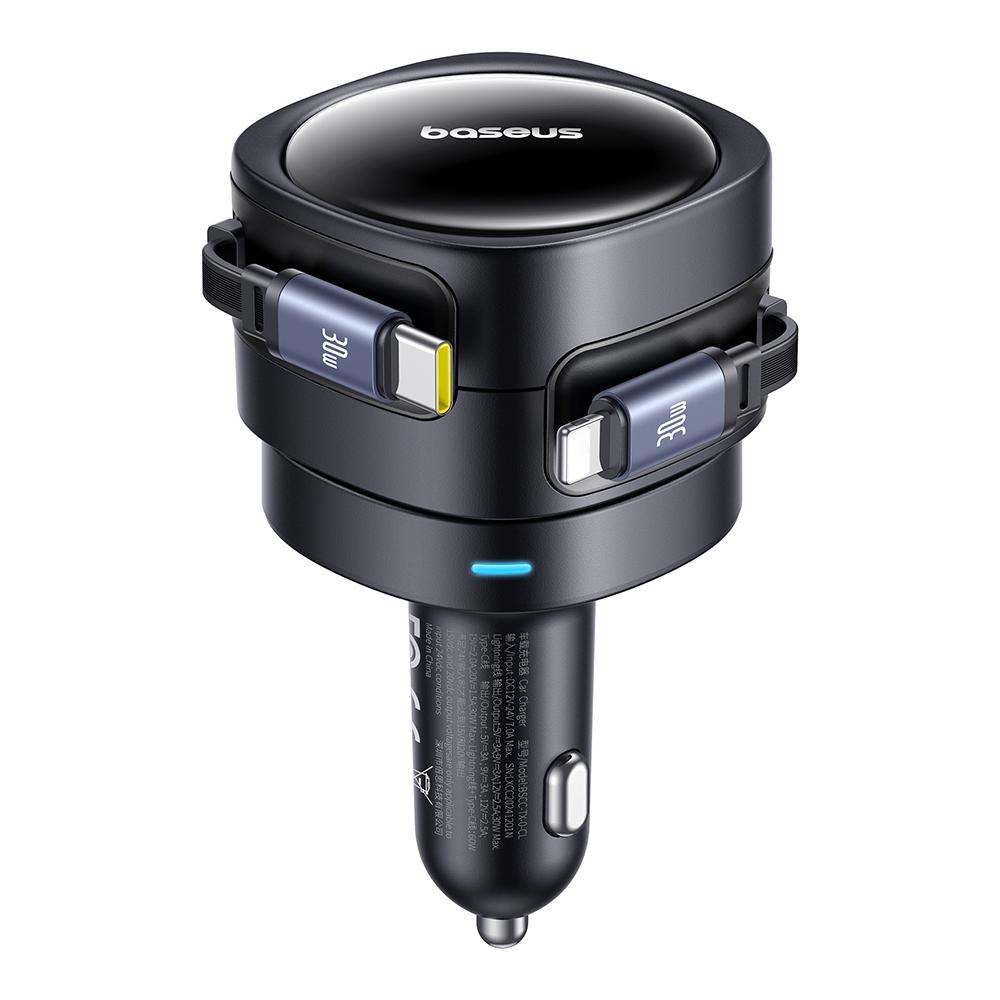 BASEUS Enjoyment Max Car Charger 60W C+L Dual Cable Rotatable Design Fast Charging Retractable Cables As Shown A
BASEUS Enjoyment Max Car Charger 60W C+L Dual Cable Rotatable Design Fast Charging Retractable Cables As Shown A