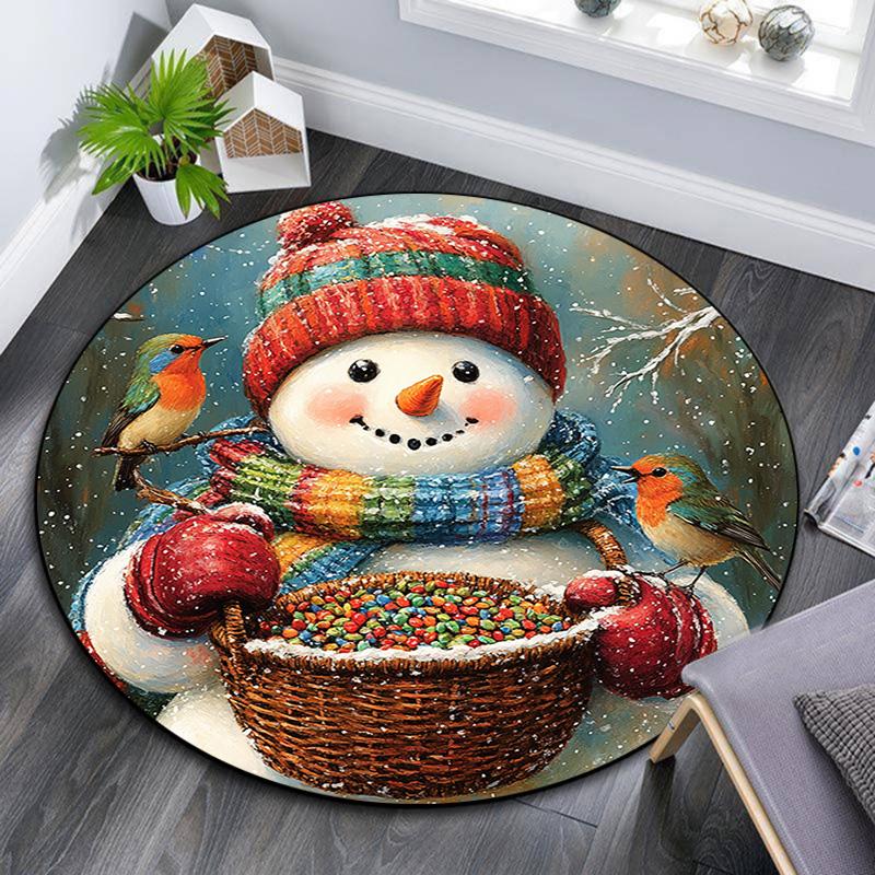 Snowman with Birds Round Area Rug,Carpet Rug for Living Room Bedroom Sofa Playroom Decor,Non-slip Floor Mat 80cmx80cm
Snowman with Birds Round Area Rug,Carpet Rug for Living Room Bedroom Sofa Playroom Decor,Non-slip Floor Mat 80cmx80cm