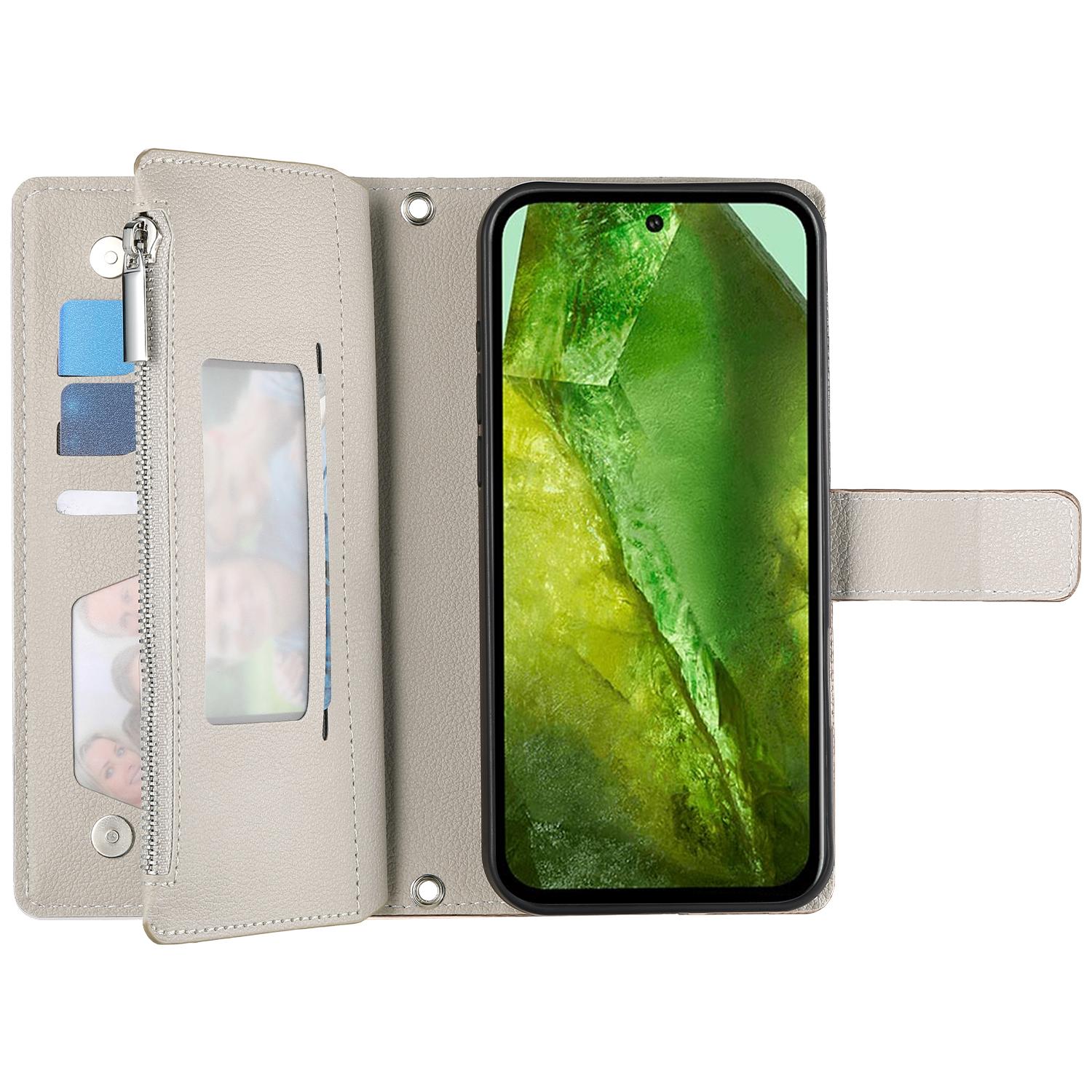 For Google Pixel 8a Case Zipper Wallet Color Splicing Leather Flip Phone Cover with Straps Brown
For Google Pixel 8a Case Zipper Wallet Color Splicing Leather Flip Phone Cover with Straps Brown