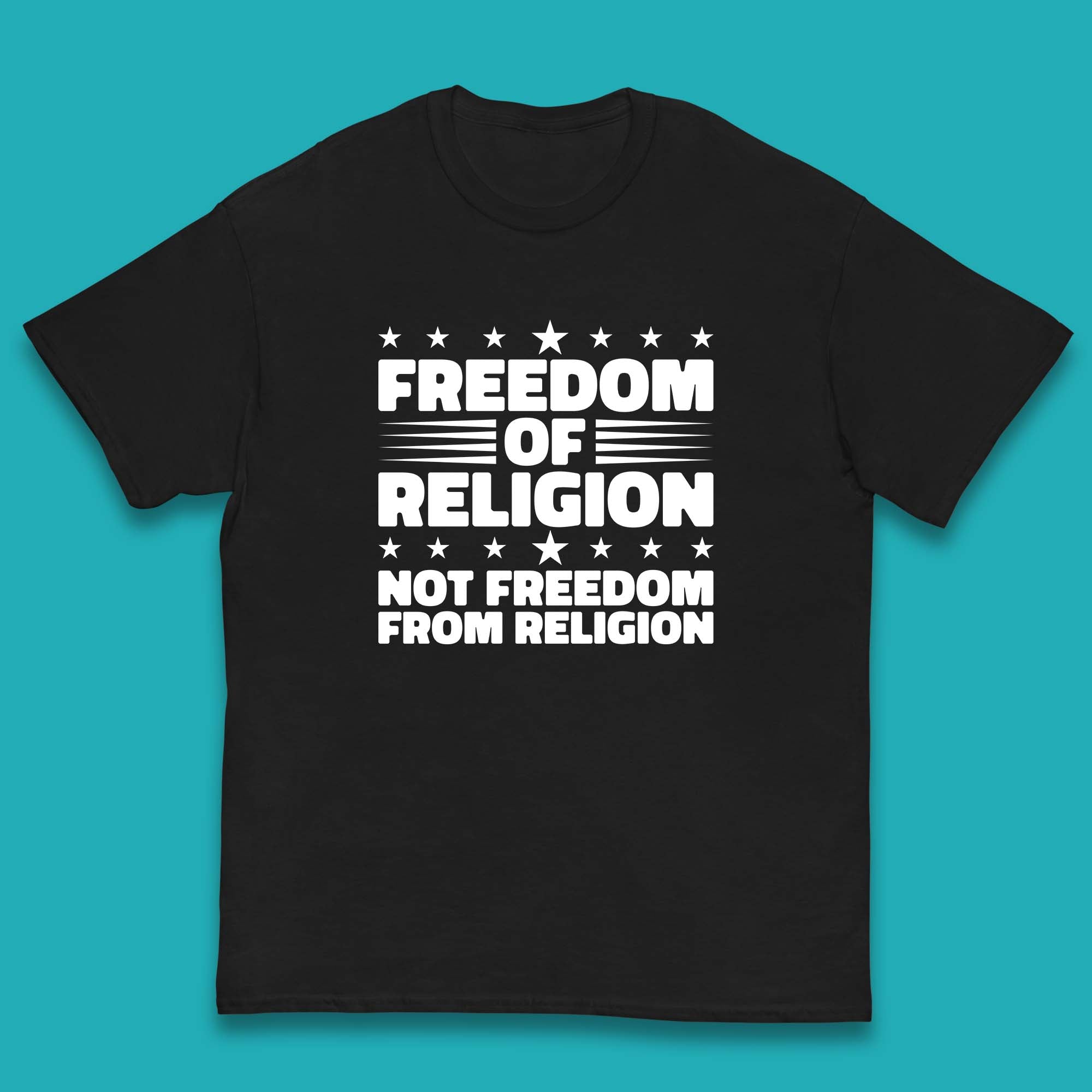 Freedom Of Religion Not Freedom From Religion Separation Of Church Of State Anti-Fascist Kids T Shirt 130
Freedom Of Religion Not Freedom From Religion Separation Of Church Of State Anti-Fascist Kids T Shirt 130