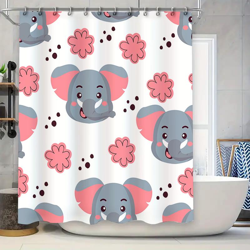 Adorable Cartoon Elephant Flower Shower Curtain Set For Bathroom Decor Printed Fabric Waterproof Bath Rug Mats Blue Pink Grey W60H190(CM)-1 Pcs
Adorable Cartoon Elephant Flower Shower Curtain Set For Bathroom Decor Printed Fabric Waterproof Bath Rug Mats Blue Pink Grey W60H190(CM)-1 Pcs