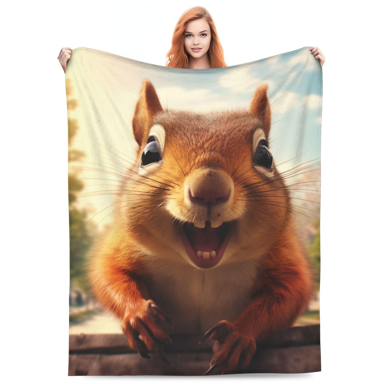 Squirrel Throw Blanket Soft Cozy Lightweight Flannel Blanket for Couch Office Travel Fuzzy, Fluffy, Plush Warmth for Women Girls 75x90cm
Squirrel Throw Blanket Soft Cozy Lightweight Flannel Blanket for Couch Office Travel Fuzzy, Fluffy, Plush Warmth for Women Girls 75x90cm