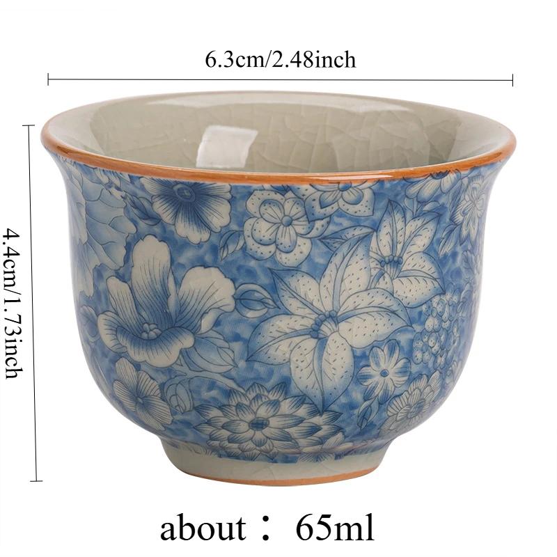 Ice Crack Ceramic Retro Style Buddhist Blue and White Tangled Pattern Master Cup Tea Set Accessories Porcelana Tea Cup 65ML
Ice Crack Ceramic Retro Style Buddhist Blue and White Tangled Pattern Master Cup Tea Set Accessories Porcelana Tea Cup 65ML