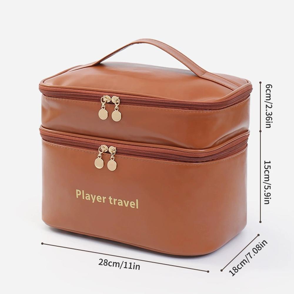 1 шт. Двухслойная косметичка, Легкая роскошная и модная сумка для хранения средств по уходу за кожей, Дорожная туалетная сумка большой вместимости коричневый
1 шт. Двухслойная косметичка, Легкая роскошная и модная сумка для хранения средств по уходу за кожей, Дорожная туалетная сумка большой вместимости коричневый