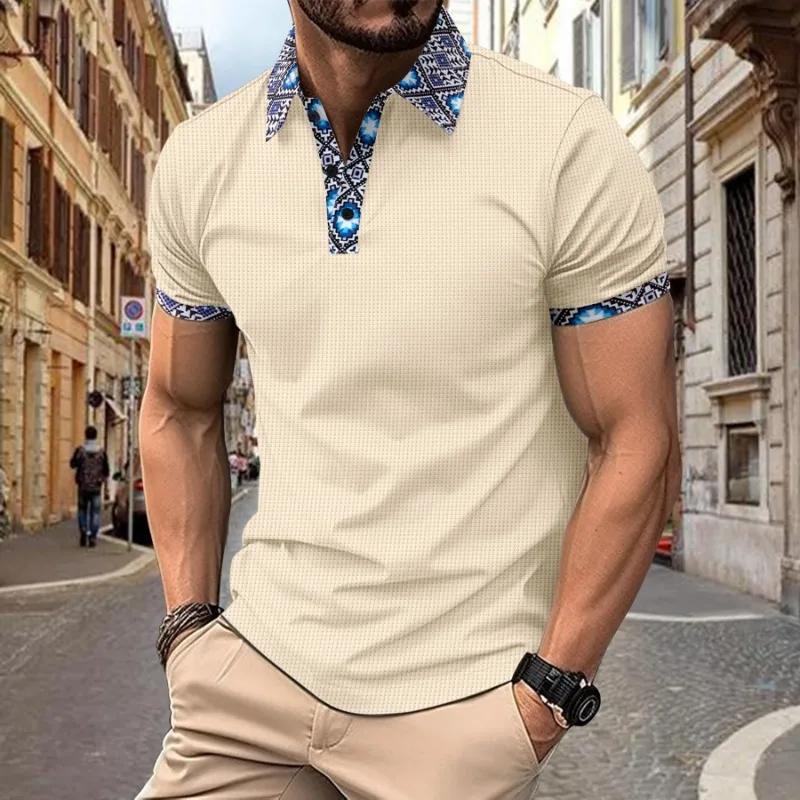 Men s Ethnic Contrast Printed Collar Short Sleeve Polo Shirt Casual Slim Fit Breathable Waffle Daily Business Tops XXXL хакі
Men s Ethnic Contrast Printed Collar Short Sleeve Polo Shirt Casual Slim Fit Breathable Waffle Daily Business Tops XXXL хакі