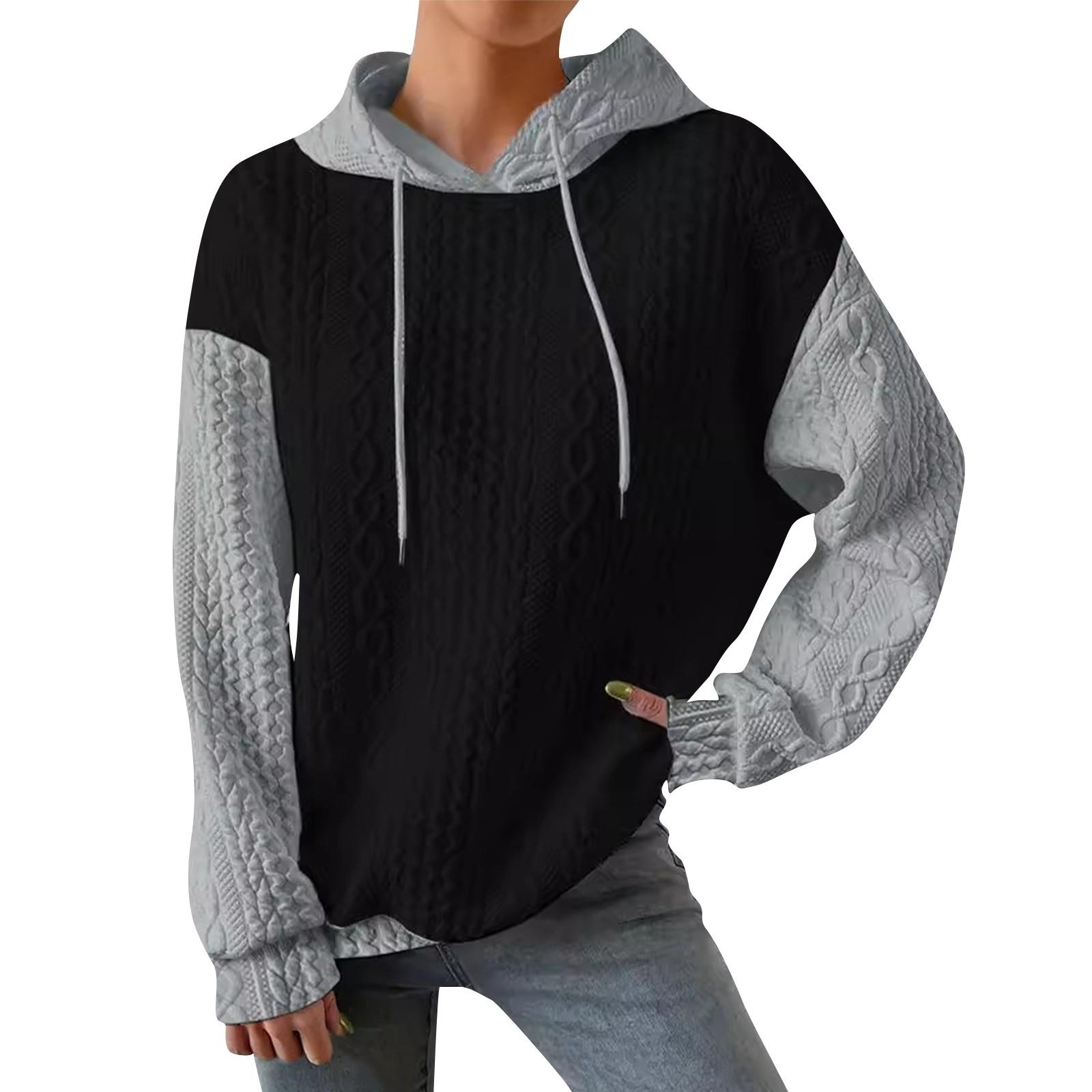 Женская лоскутная модная удобная повседневная толстовка с капюшоном и длинным рукавом M чёрный
Женская лоскутная модная удобная повседневная толстовка с капюшоном и длинным рукавом M чёрный