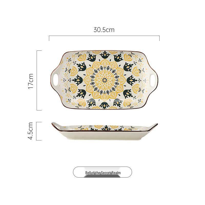 Darian Bohemian Ceramic 12-inch Rectangular Roasting Dish
Darian Bohemian Ceramic 12-inch Rectangular Roasting Dish