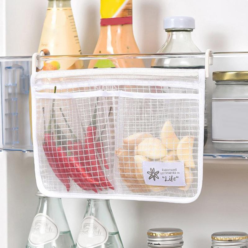1PC Hanging Bag Hanging Household Classification Storage Bag Mesh Bag Double Compartment
1PC Hanging Bag Hanging Household Classification Storage Bag Mesh Bag Double Compartment