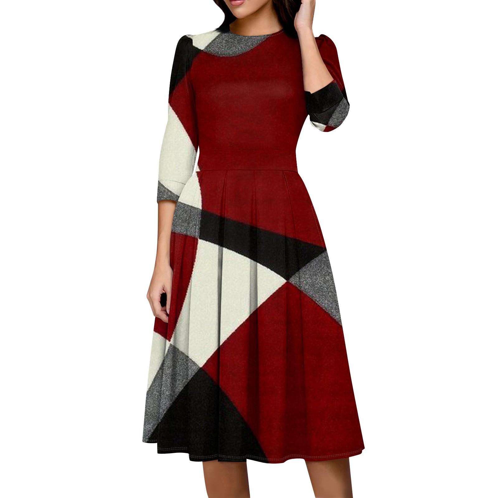 Женское повседневное и модное платье с карманом на рукаве 3/4 и молнией сзади XXL винный
Женское повседневное и модное платье с карманом на рукаве 3/4 и молнией сзади XXL винный