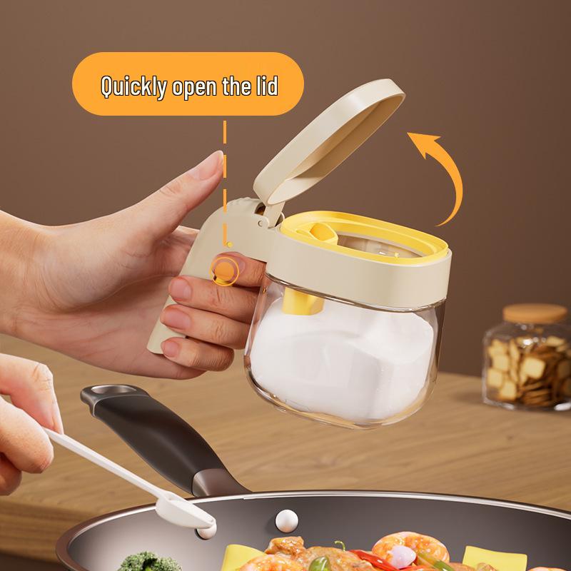Creative Handle Flip-Top Seasoning Container, Moisture-Proof Glass Jar with Spoon for Chicken Essence зелений
Creative Handle Flip-Top Seasoning Container, Moisture-Proof Glass Jar with Spoon for Chicken Essence зелений
